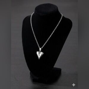✨ New! Puffy Heart Pendant Necklace in Stainless Steel ✨ - Women Jewelry